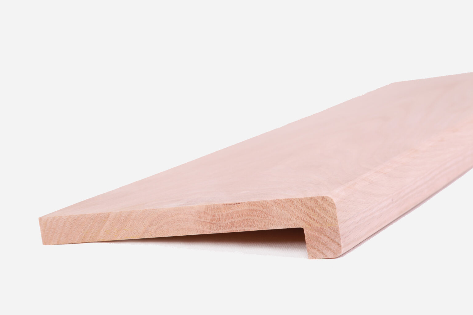 Stocked Item! Solid Red Oak Stair Tread with 1 3/4 Square Nose Profile