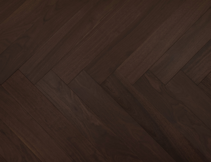 Vidar Design Flooring-Herringbone Flooring-American Walnut 5” x 3/4” Engineered Hardwood Flooring-Color Cholocate