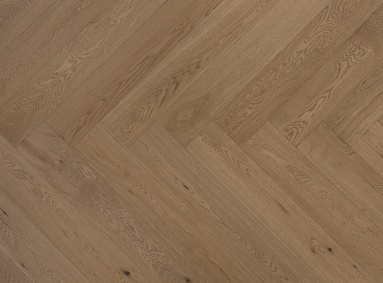 Vidar Design Flooring-Herringbone Flooring-European Oak 5” x 3/4” Engineered Hardwood Flooring-Color Toffee Crunch