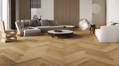 Vidar Design Flooring-Herringbone Flooring-American Oak 5” x 3/4” Engineered Hardwood Flooring-Color Macaroon